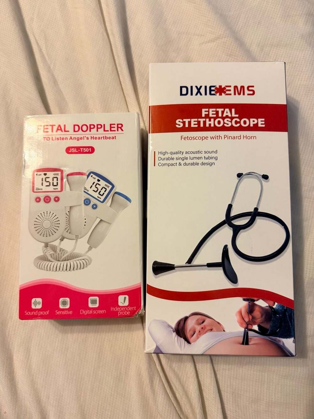 Dixie Ems Fetal Stethoscope Fetoscope With Pinard Horn & Fetal Doppler